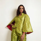 Pista Leher  - Cape with Bell Bottoms