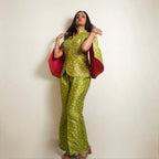 Pista Leher  - Cape with Bell Bottoms