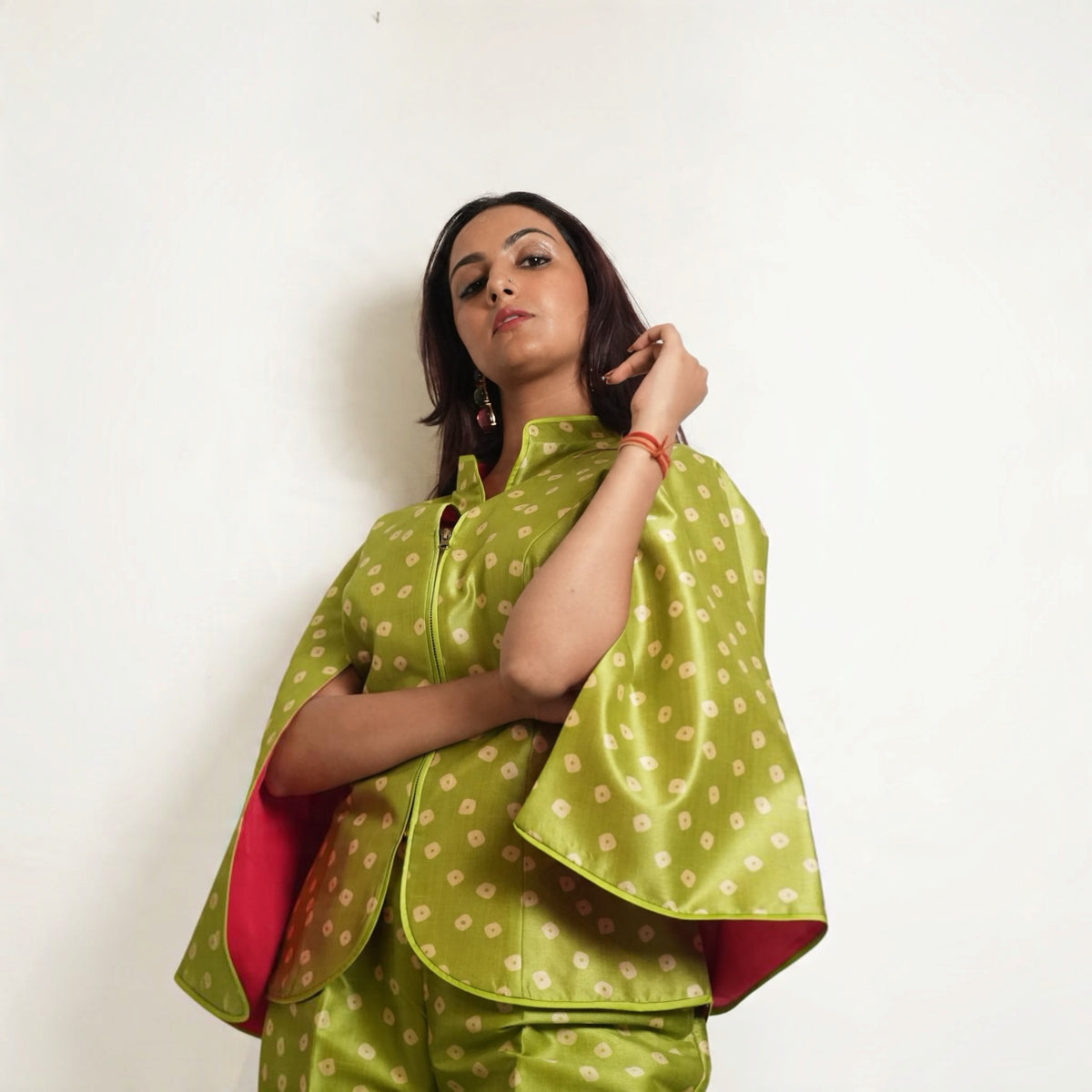 Pista Leher  - Cape with Bell Bottoms