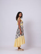 B&W Yellow Ghingham Dress