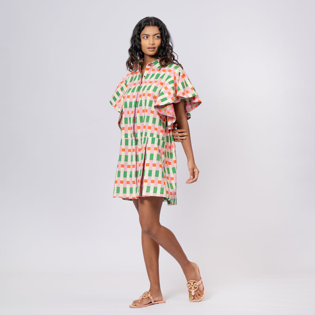 Ruffle Print Dress