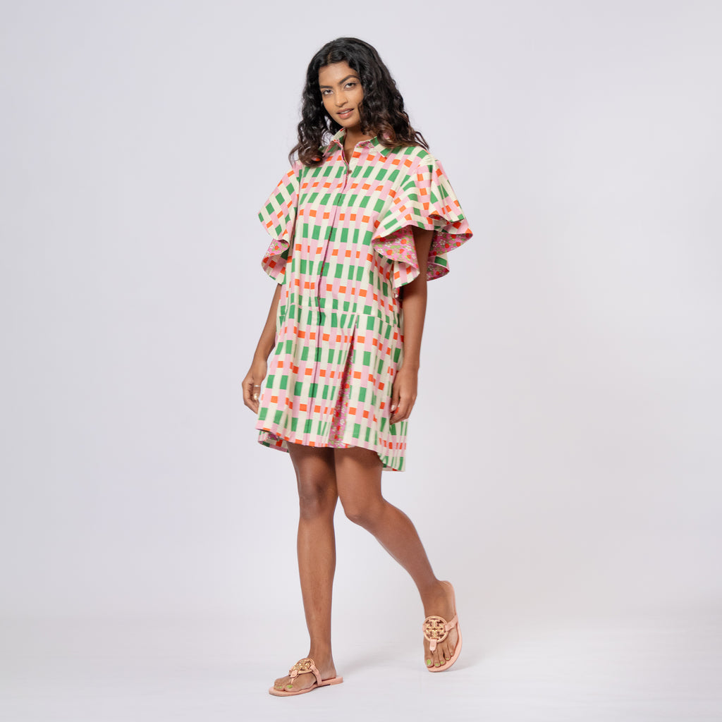 Ruffle Print Dress