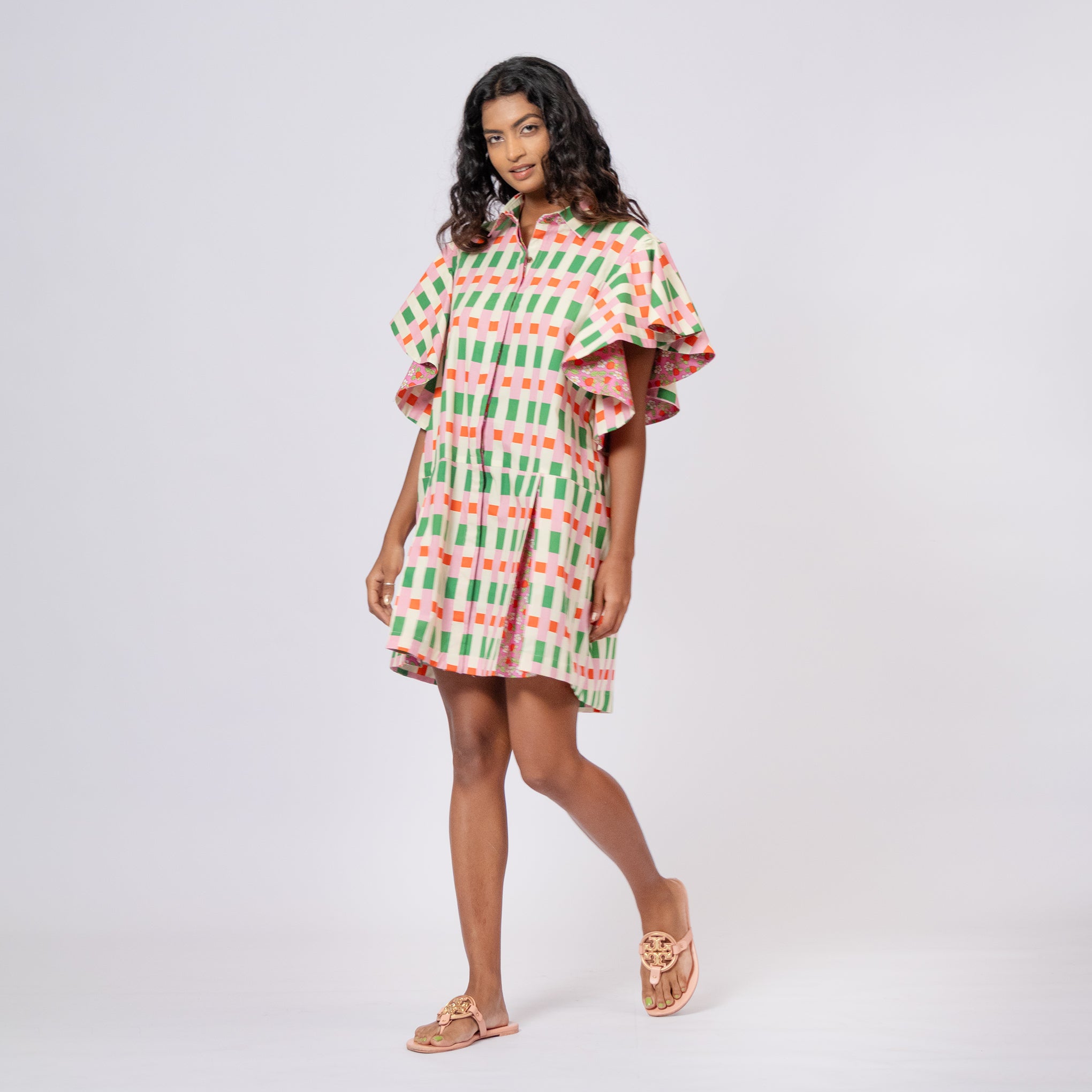 Ruffle Print Dress