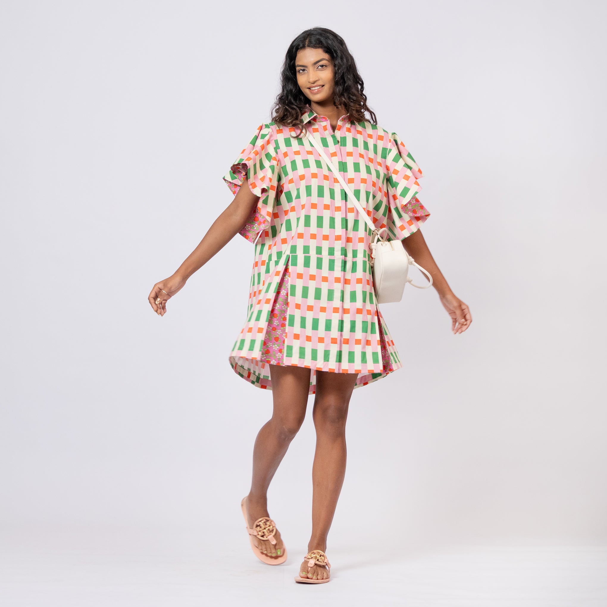 Ruffle Print Dress