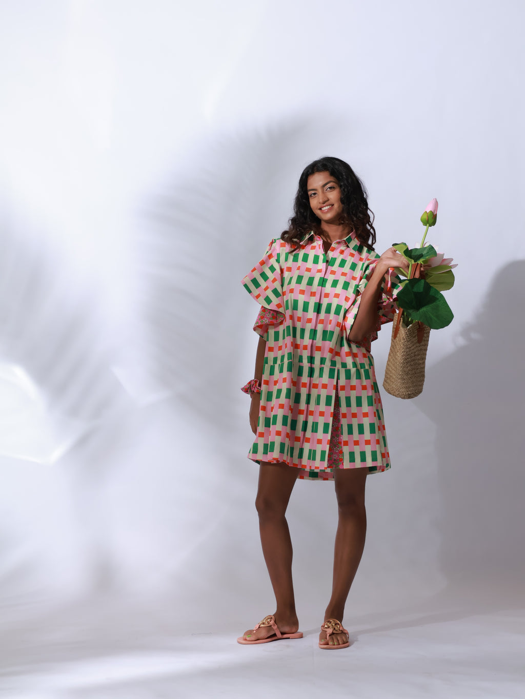 Ruffle Print Dress
