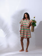 Ruffle Print Dress
