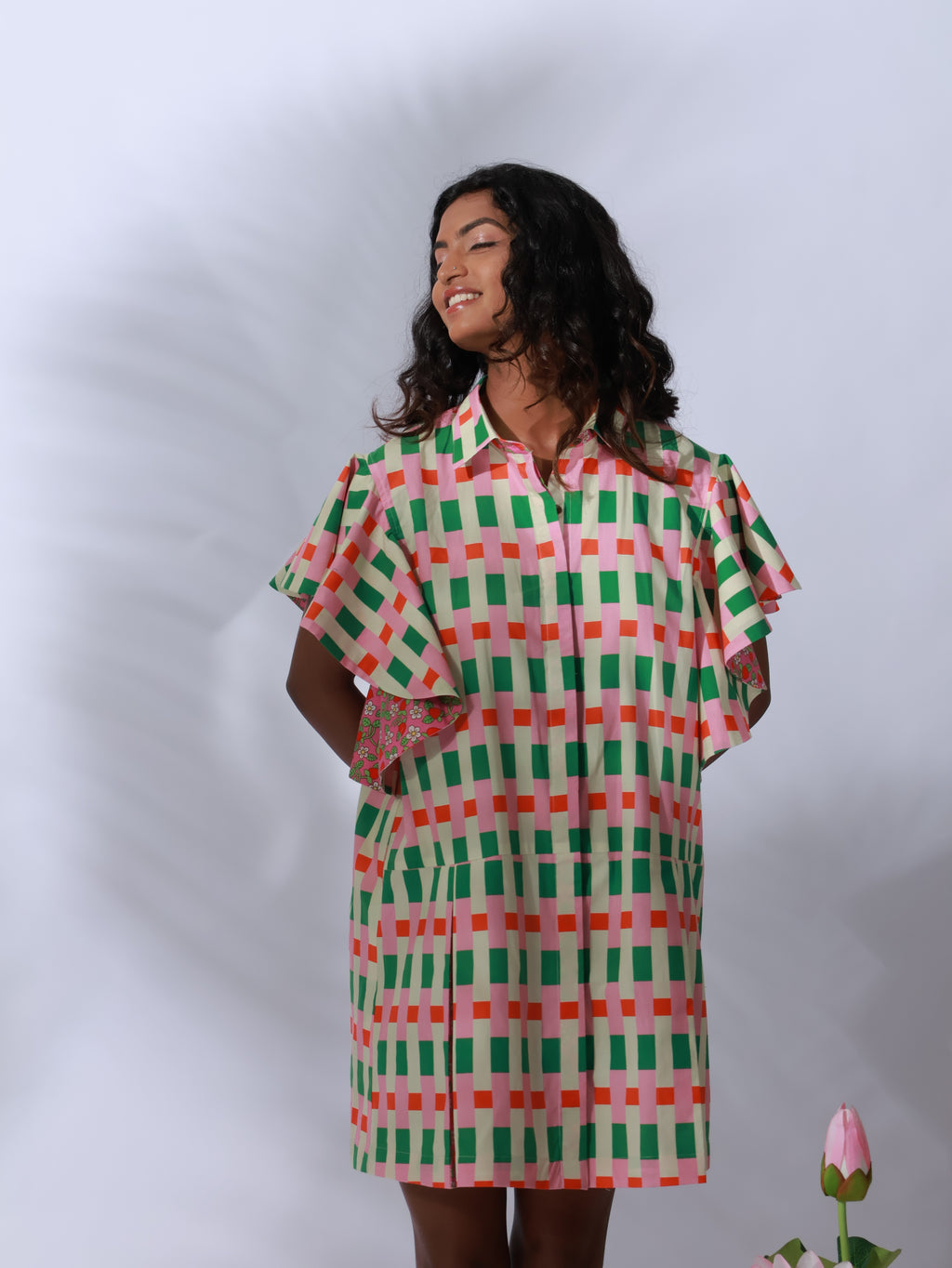Ruffle Print Dress