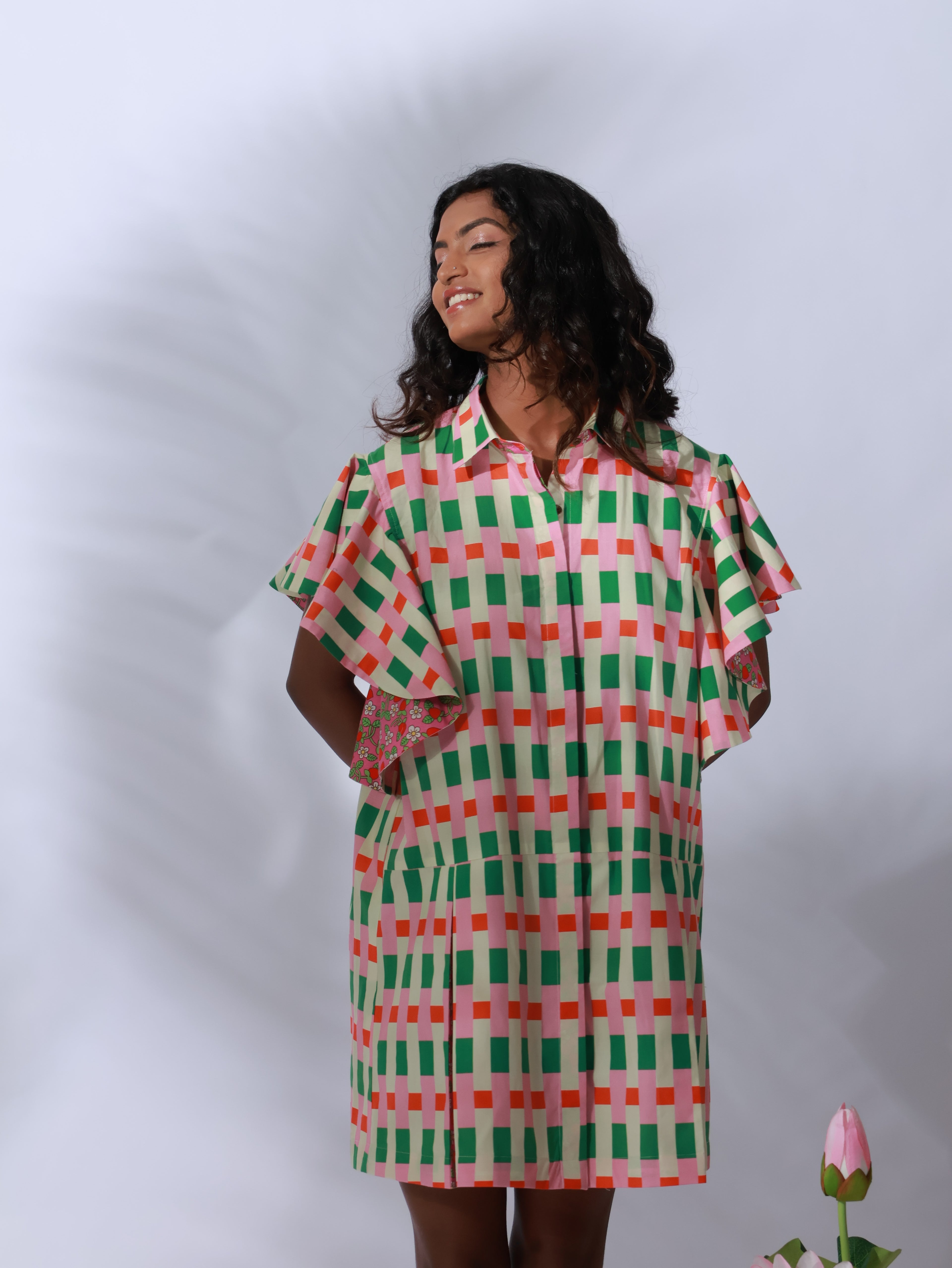 Ruffle Print Dress