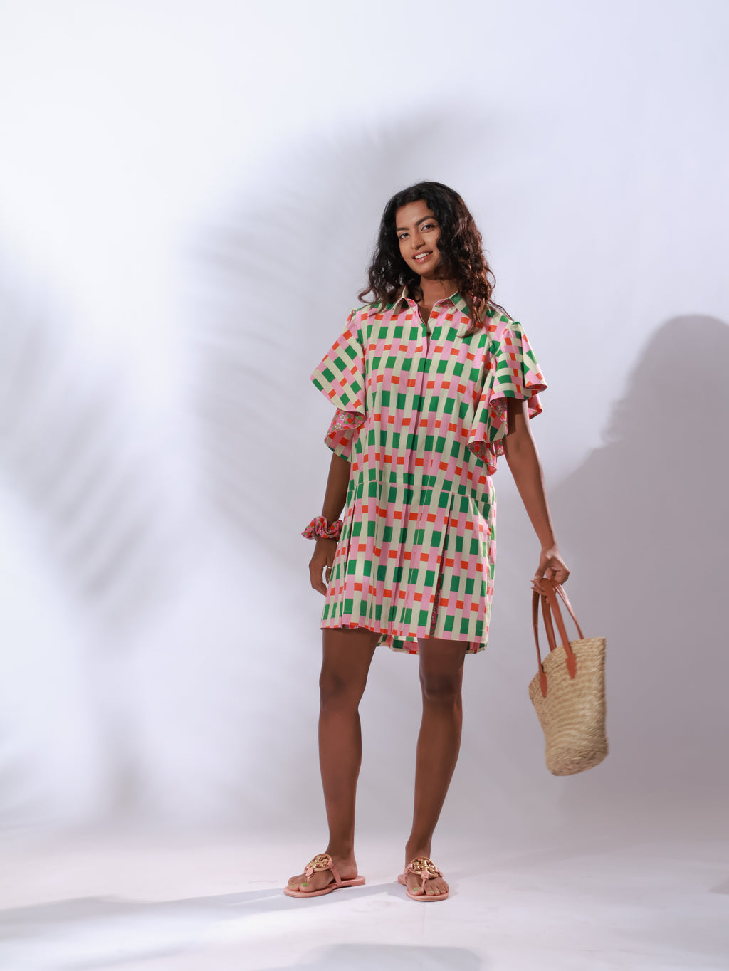 Ruffle Print Dress