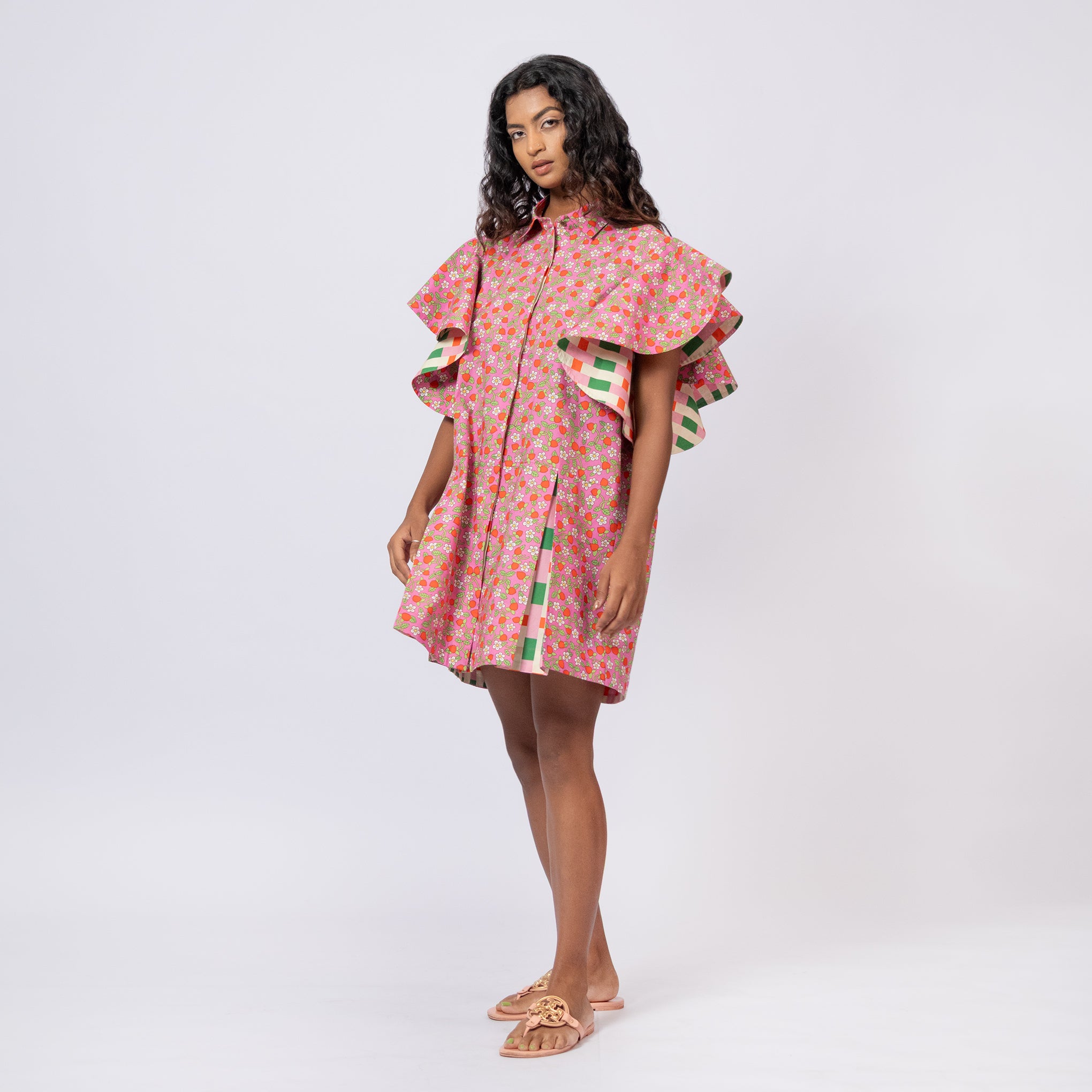 Ruffle Gulabi Dress