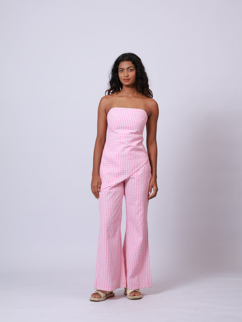 Pink and White Ghingham Co-ord