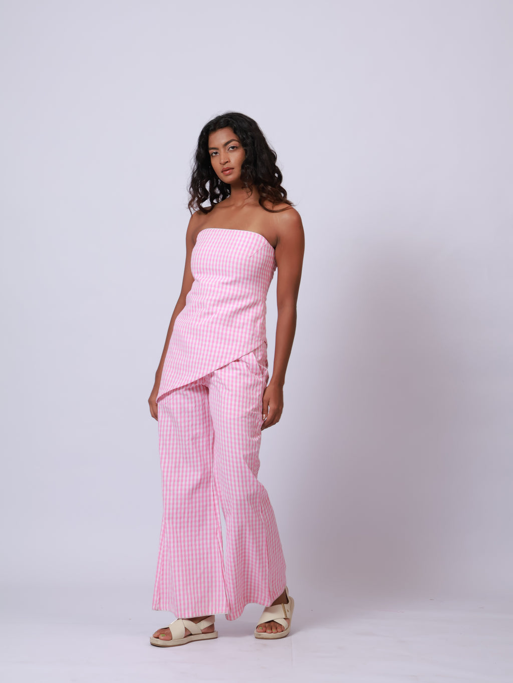 Pink and White Ghingham Co-ord