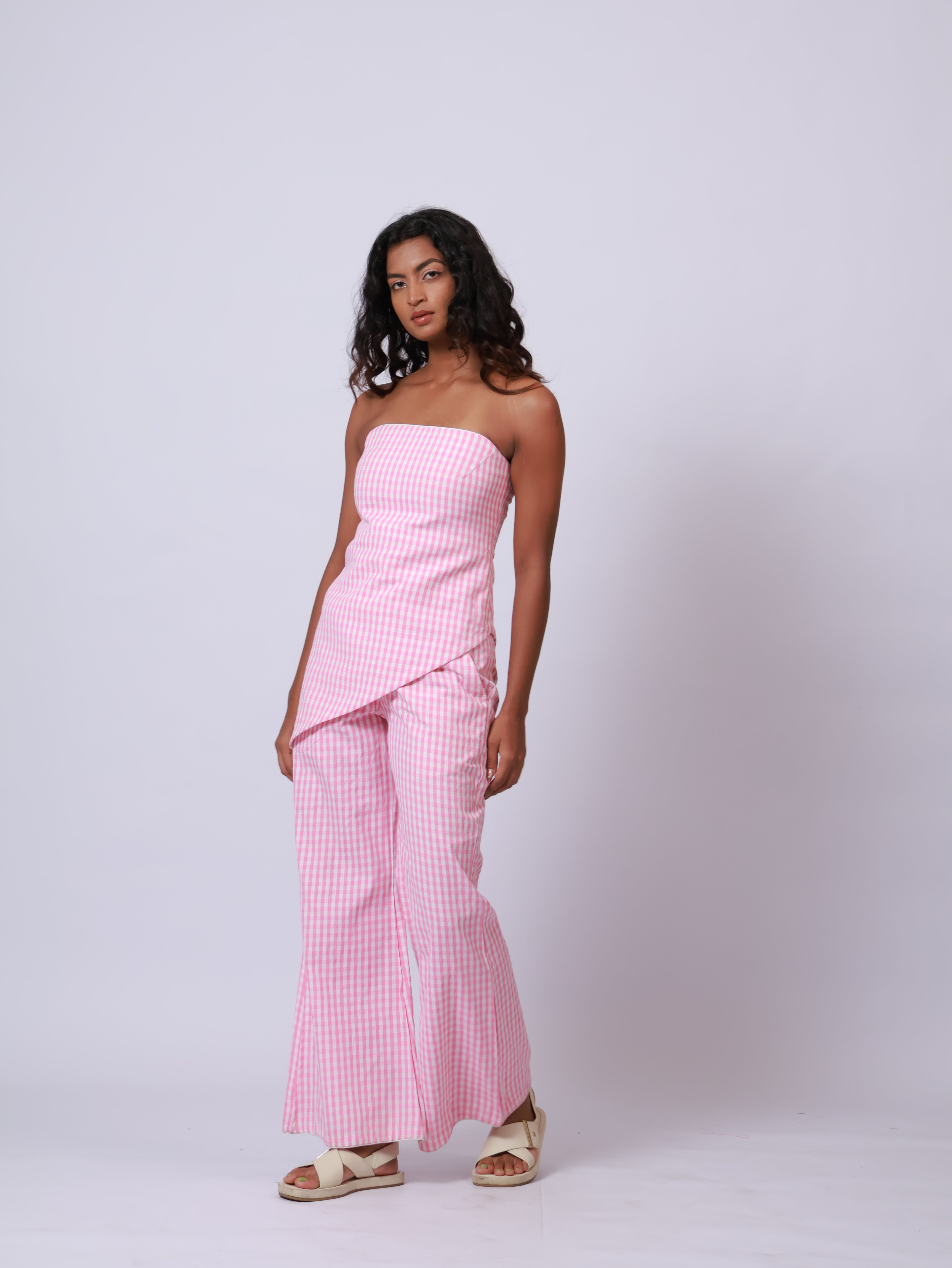 Pink and White Ghingham Co-ord