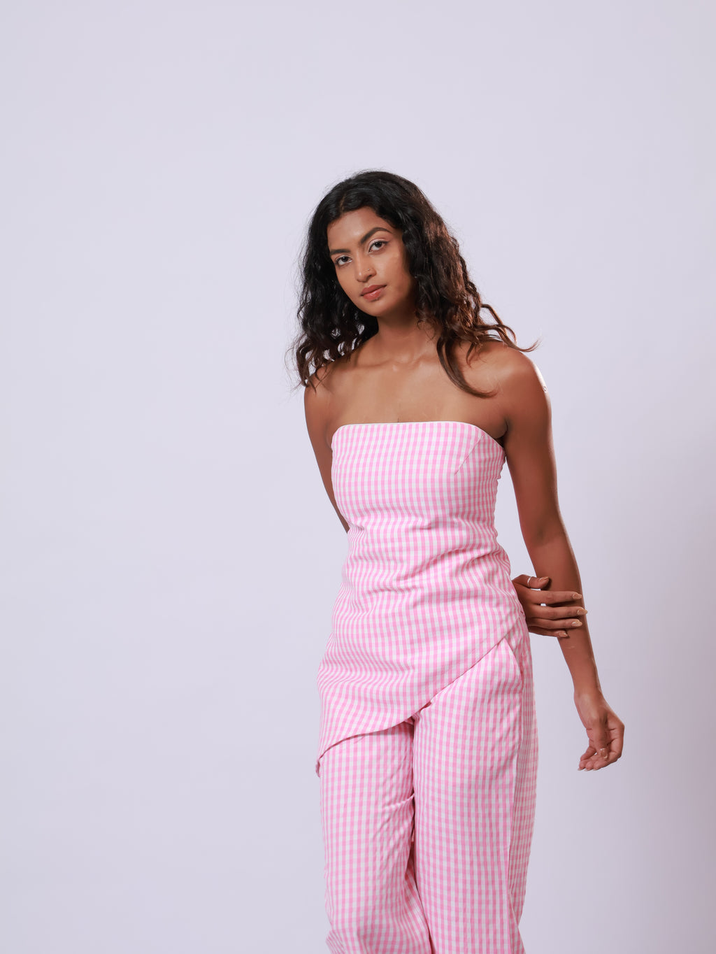 Pink and White Ghingham Co-ord