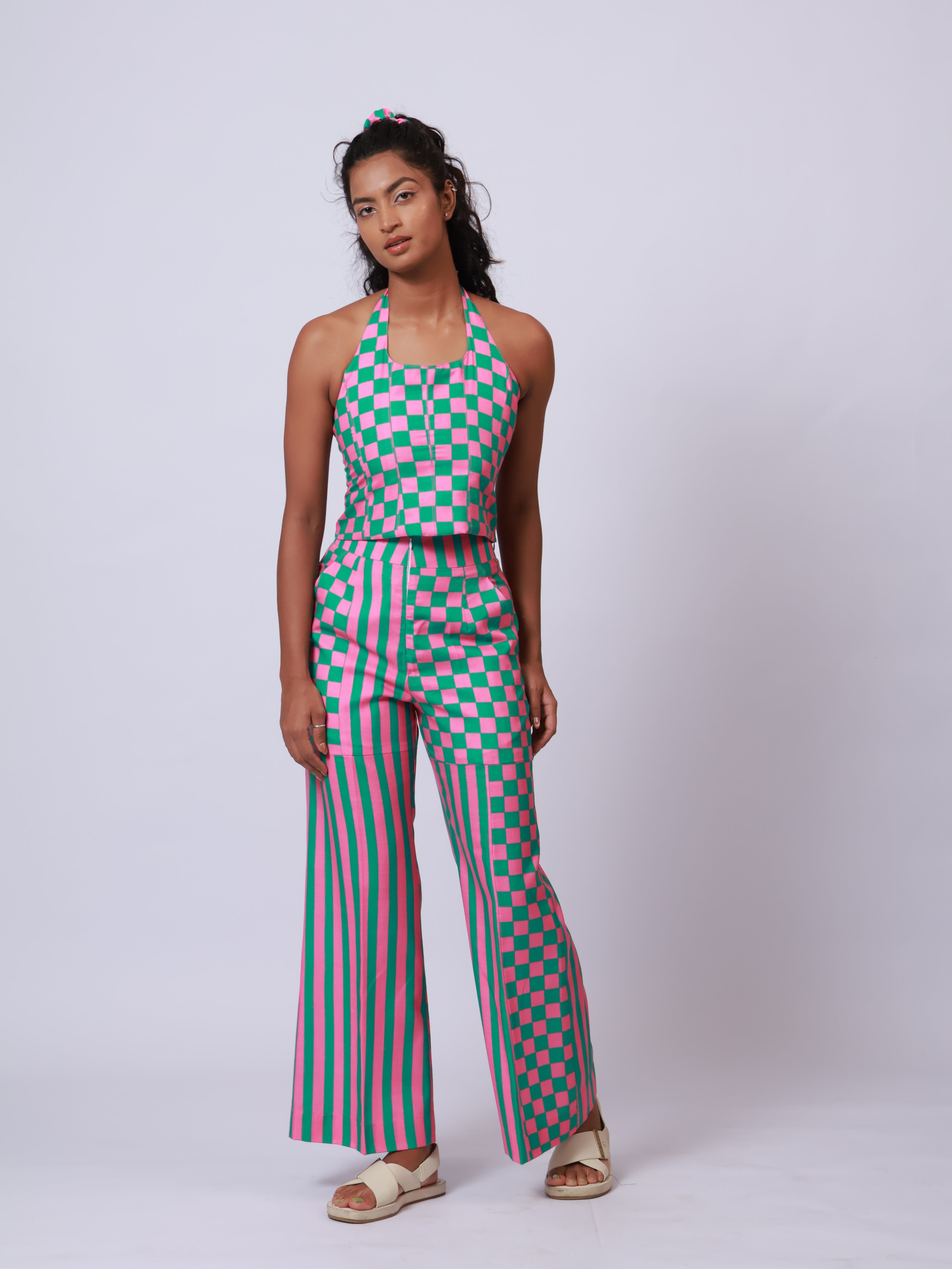 Pink and green Pants