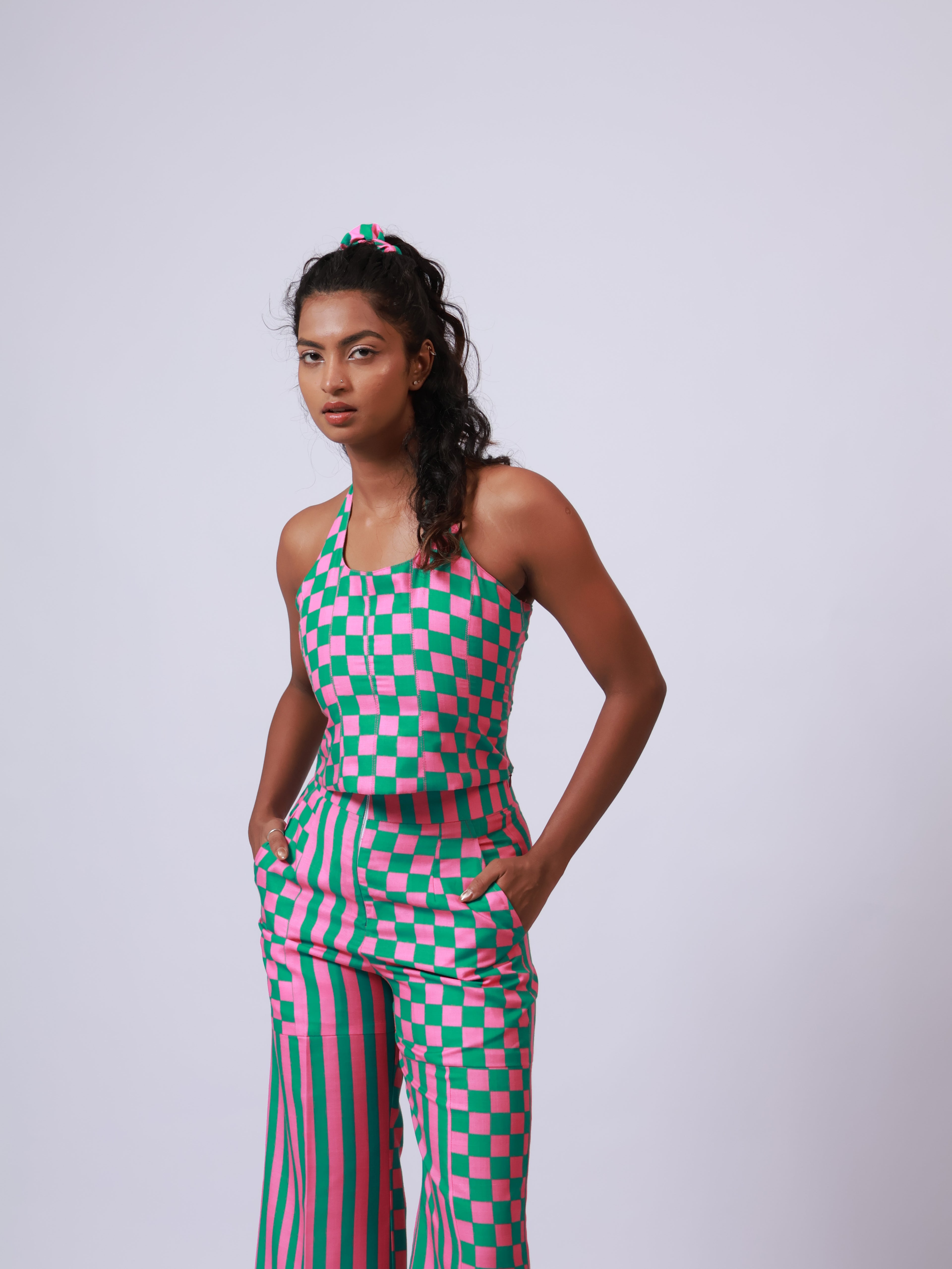 Pink and green Pants