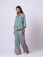 Pink and Green Full sleeves Co-ord