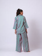 Pink and Green Full sleeves Co-ord