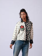 Pocket Full of flowers on white