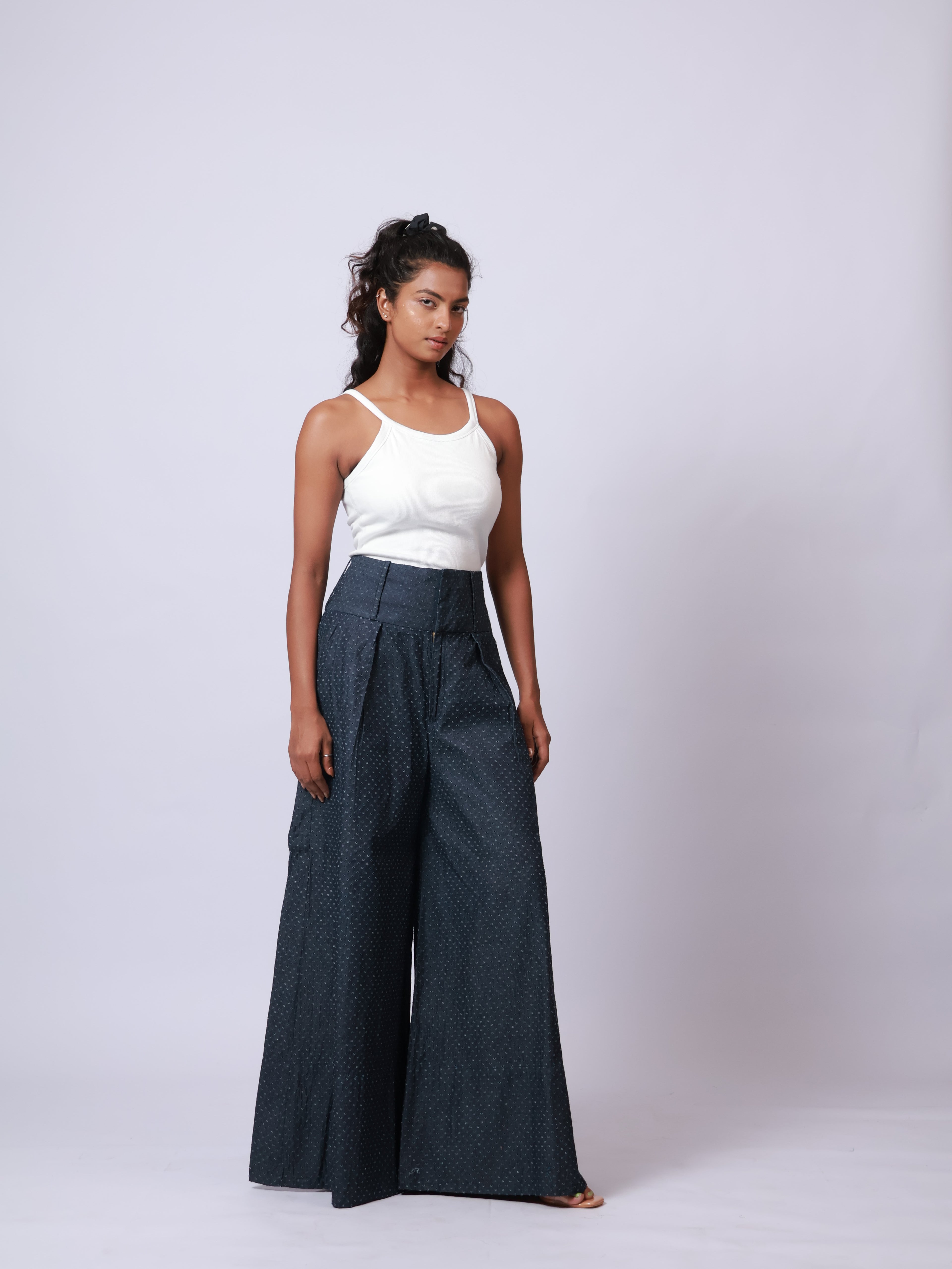 Denim Flowy Pants