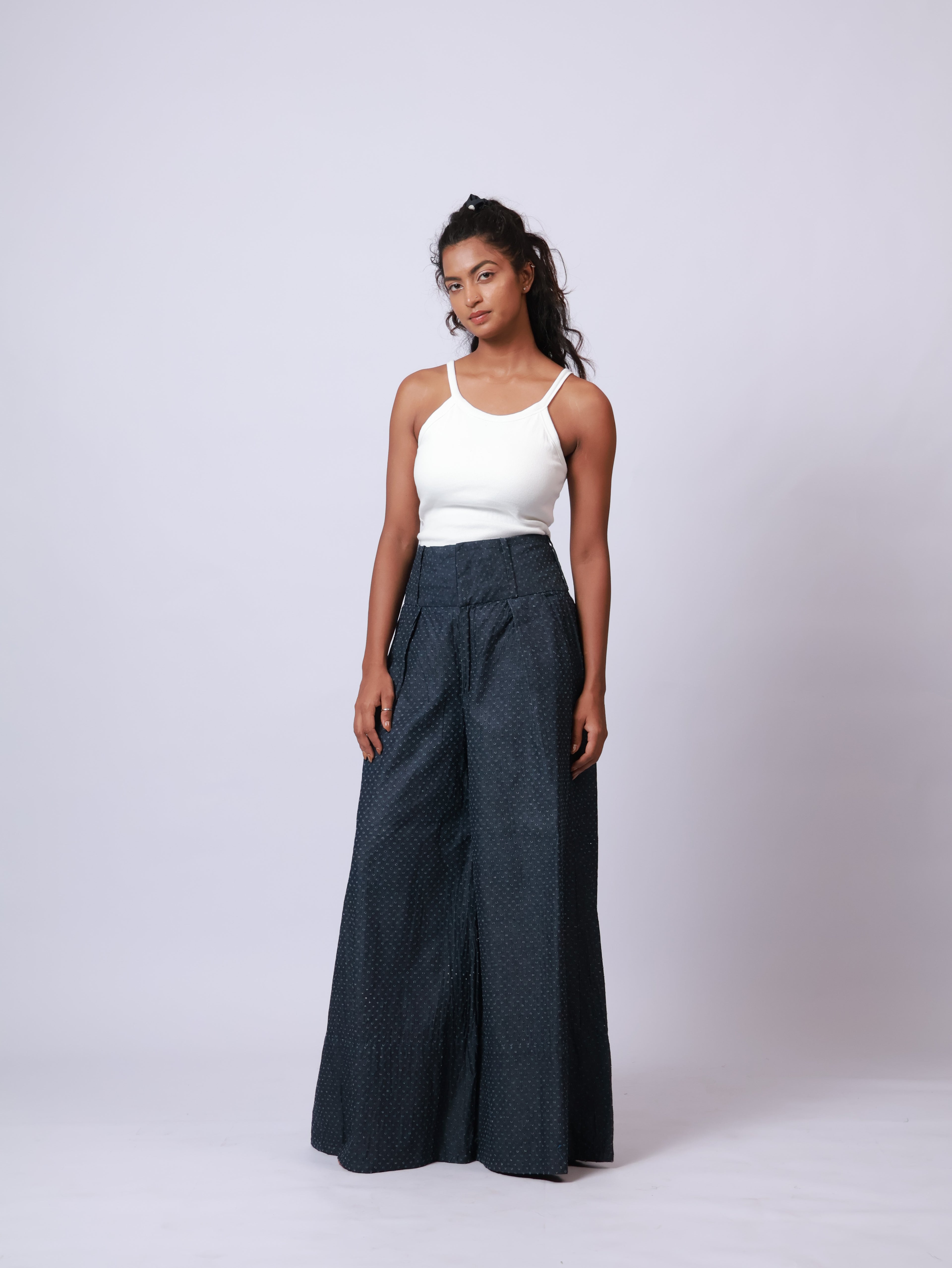 Denim Flowy Pants