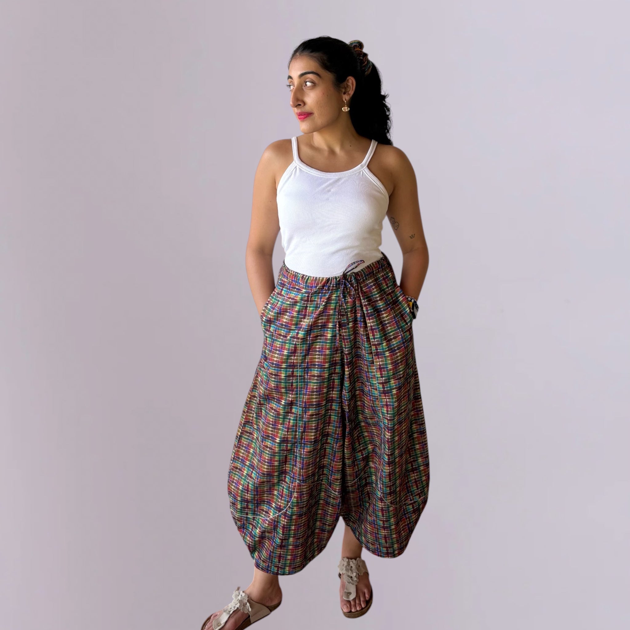 Multi Color  Balloon Pants