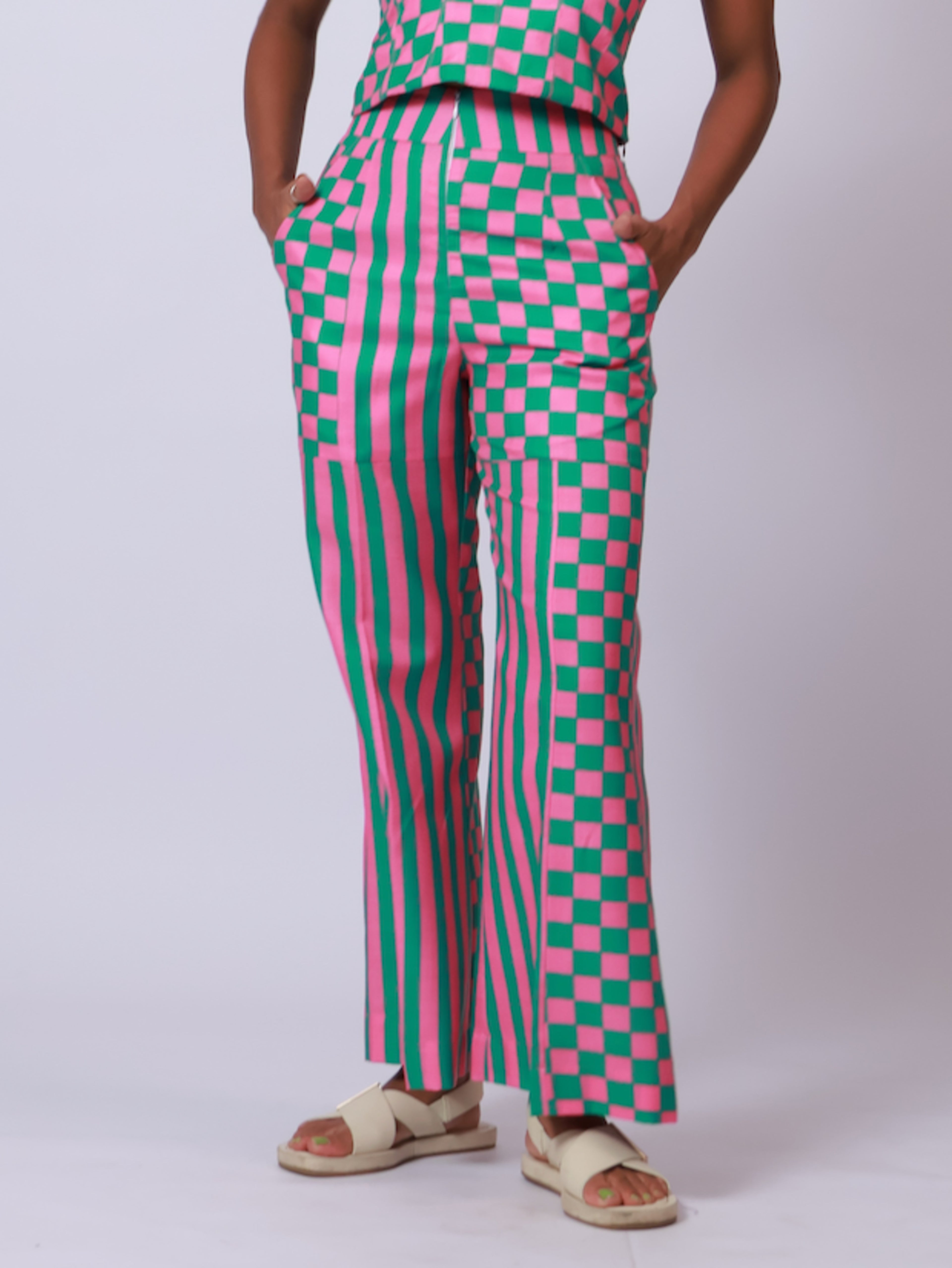 Pink and green Pants