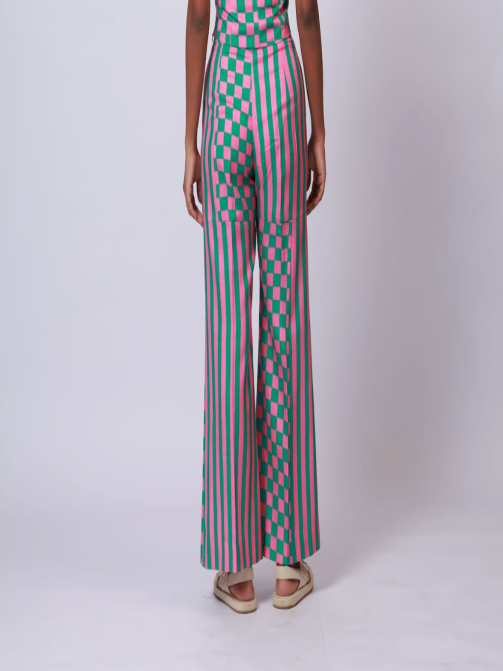 Pink and green Pants