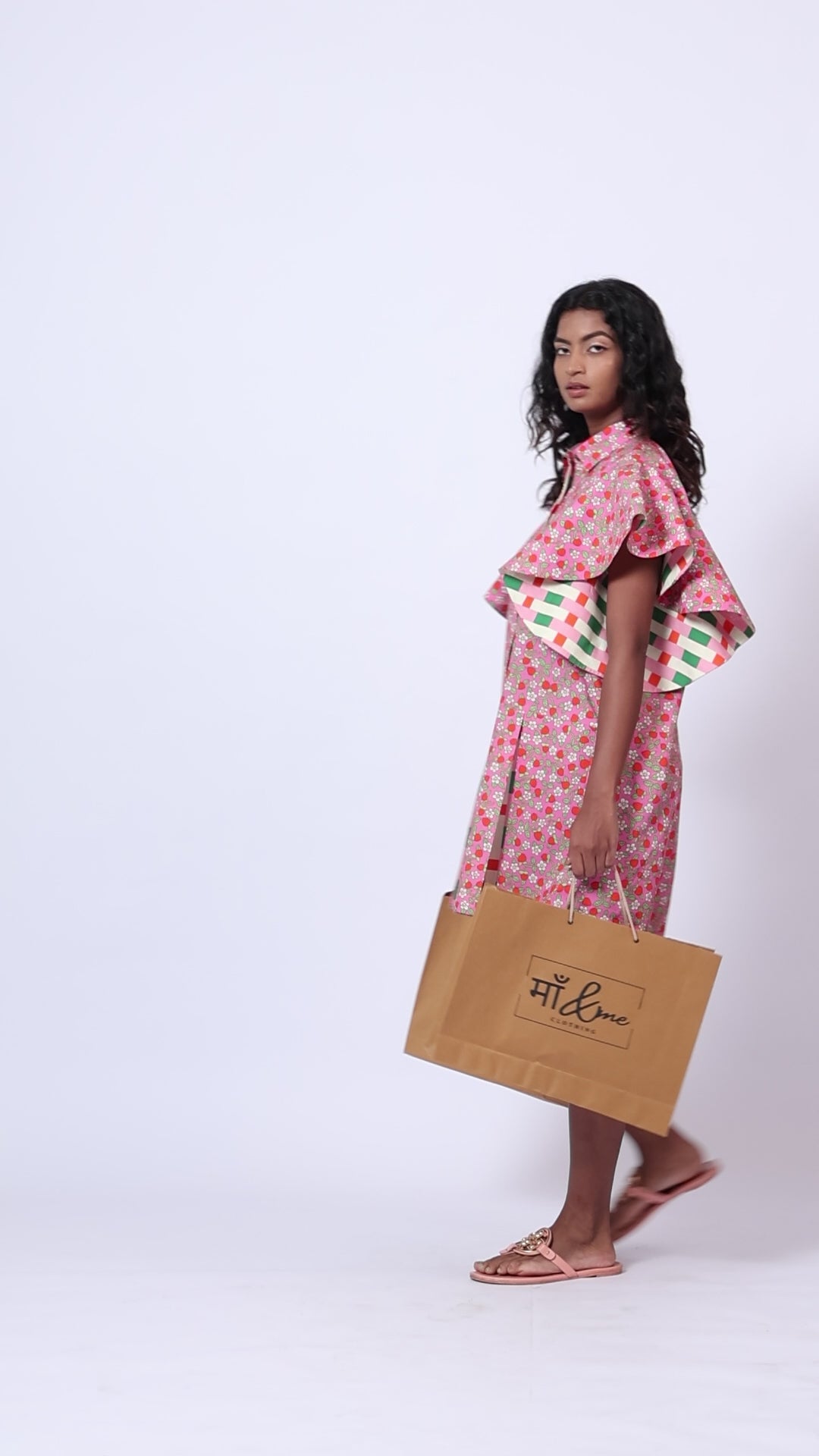 Ruffle Gulabi Dress